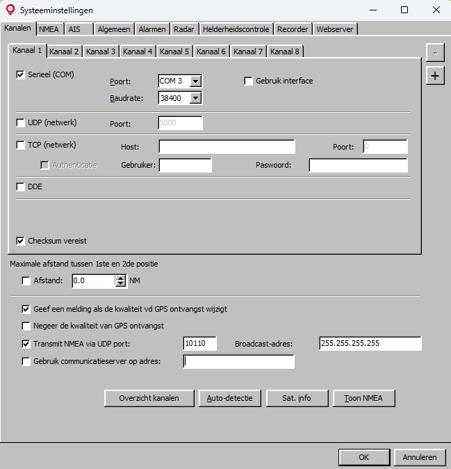 Schritt 3: Transmit NMEA via UDP port steht in der unteren Hälfte der Seite.