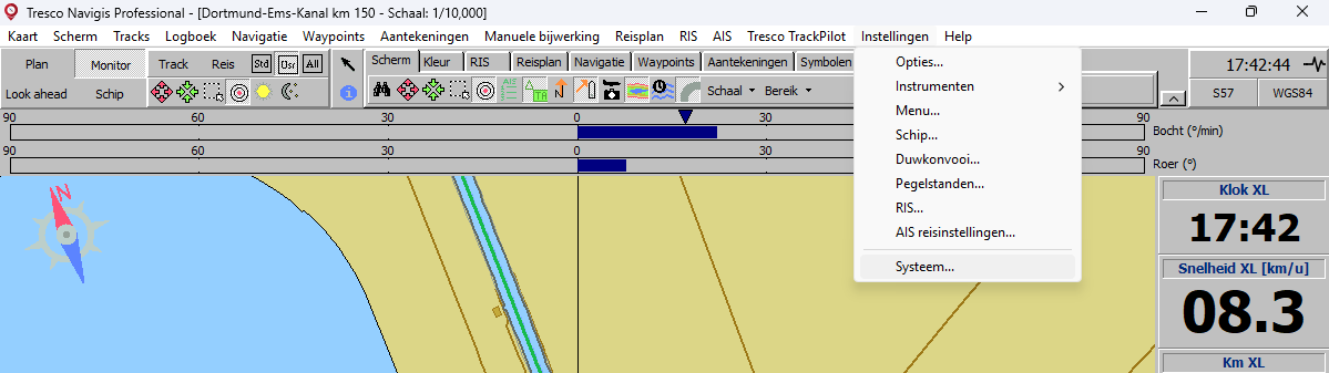Schritte 1 und 2: Instellingen → Systeem, danach Kanalen.
